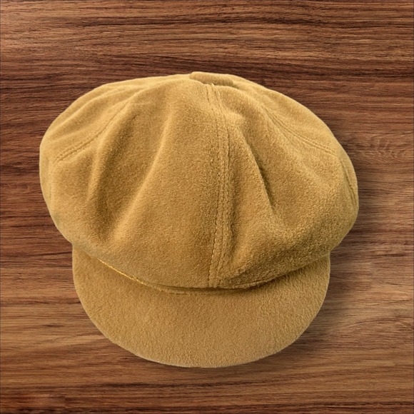 Cape Millinery Other - Vintage Newsboy Cap Beige‎ Medium Suede Hat United Hatters Union Made